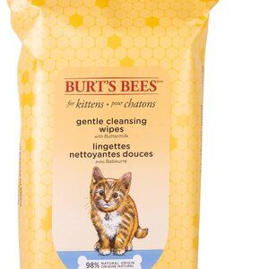 Kitten Wipes with Buttermilk, 98% Natural Origin Formulas, Cat Wipes, Cat Groomi